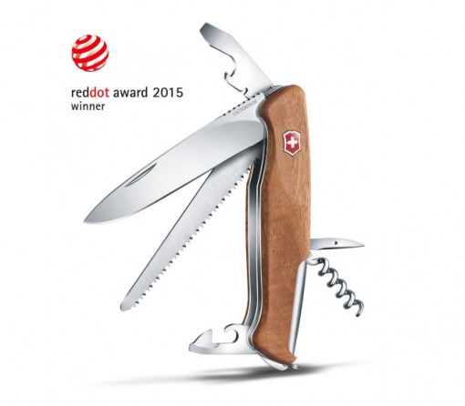 Briceag Victorinox RangerWood 55, lemn nuc - 0.9561.63 frontal
