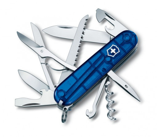 Briceag Victorinox Huntsman, albastru transparent - 1.3713.T2