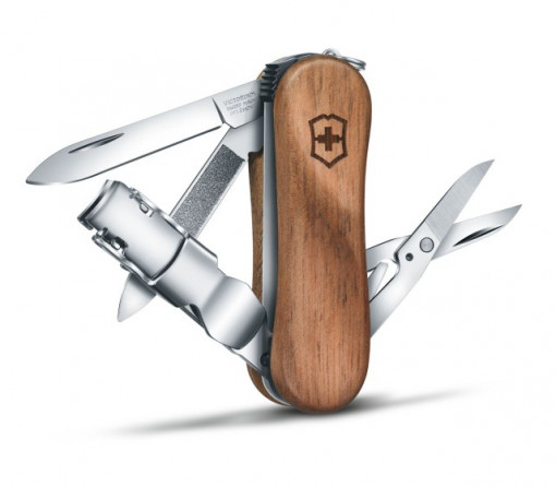 Briceag Victorinox Nail Clip Wood 580, lemn nuc - 0.6461.63
