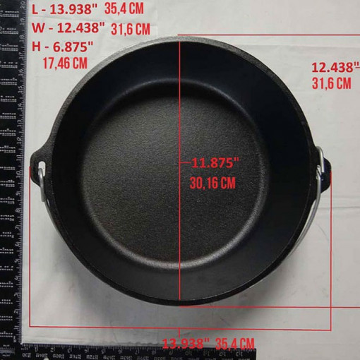 Ceaun din fonta cu capac - cuptor olandez Lodge 30,2 cm 5,7 litri - L-12CO3 7