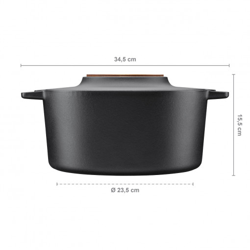 Cratita din fonta Fiskars Norden, 6 L - Img 4