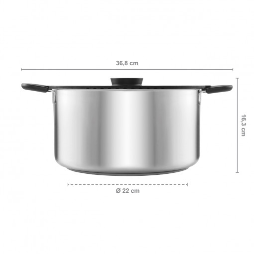 FISKARS Oala cu capac Fiskars Functional Form, 7 L - 1026579 - Img 4