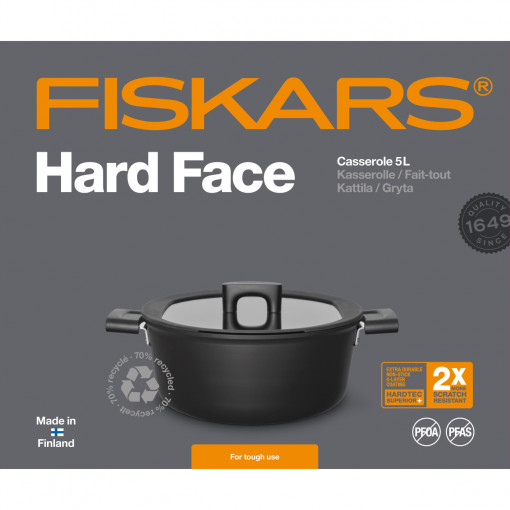 FISKARS Oala cu capac Fiskars Hard Face, Ø 26 cm, 5 L - 1052228 - Img 5