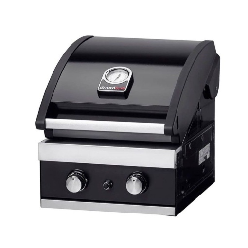 Gratar pe gaz cu 2 arzatoare din inox, incastrabil, gratare din fonta, Grandhalll Classic - K02000232A - Img 2