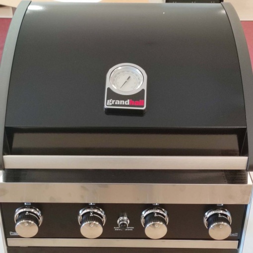 Gratar pe gaz cu 4 arzatoare din inox, incastrabil, gratare din fonta, Grandhall Grandpro Premium GT4 - K04000386A - Img 9