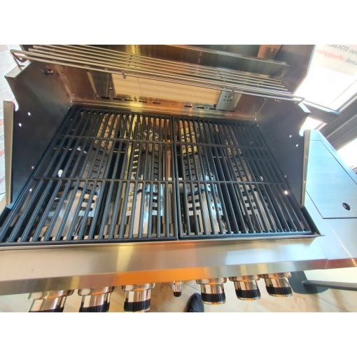 Gratar pe gaz din inox ALL GRILL Allrounder L cu 4.1 arzatoare si arzator ceramic pentru rotisor - 100304 - Img 5