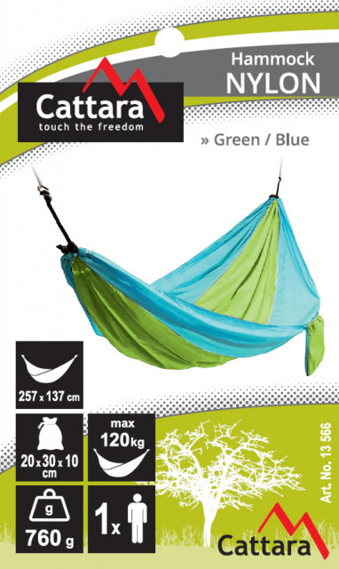 Hamac 275x137cm Cattara - verde/albastru - TT13566 - Img 4