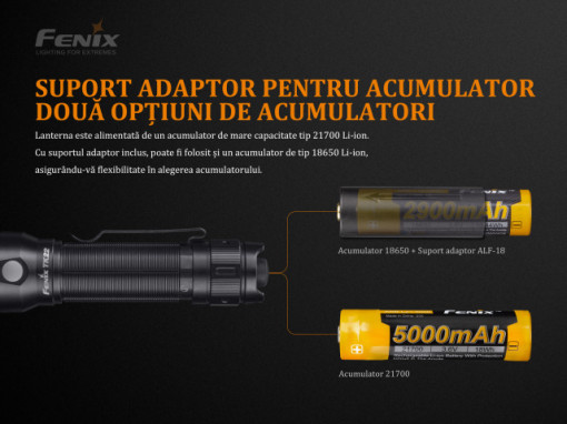 Lanterna Fenix TK22 V2.0 1600 Lumeni 405 Metri acumulatori