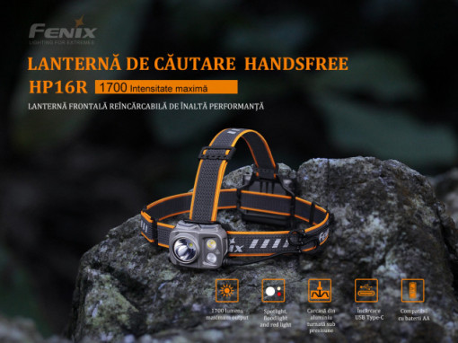 Lanterna frontala Fenix HP16R - 1700 lumeni - 260 metri - ADV-442-002 2