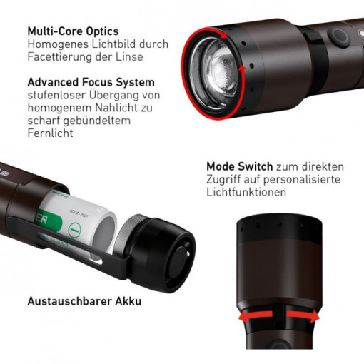 Lanterna Led Lenser P7R Signature 2000LM/LI-ION +Cablu USB - A8.Z502190 3