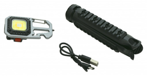 Lanterna multifunctionala LED 600lm Cob cu tripod pliabil Cattara TT13153 - Img 3