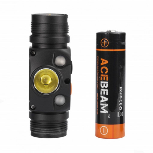 Lanterna profesionala pentru cap Acebeam H30 R+UV, 4000 lumeni, 208 m 2