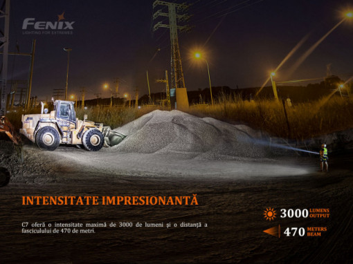 Lanterna Tactică Fenix C7  - 3000 Lumeni - 470 Metri - ADV-454-001 3