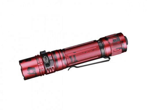 Lanternă tactică reîncărcabilă 2800 Lumeni 380 metri Red Camo Fenix PD36R PRO - ADV-476-012 - Img 2