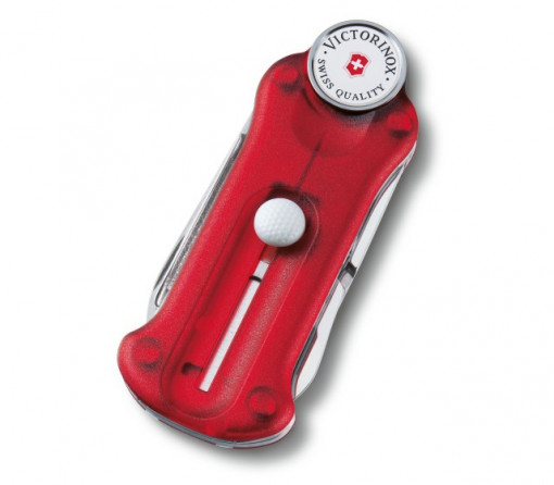 Multifunctional Victorinox GolfTool, rosu transparent - 0.7052.T spate