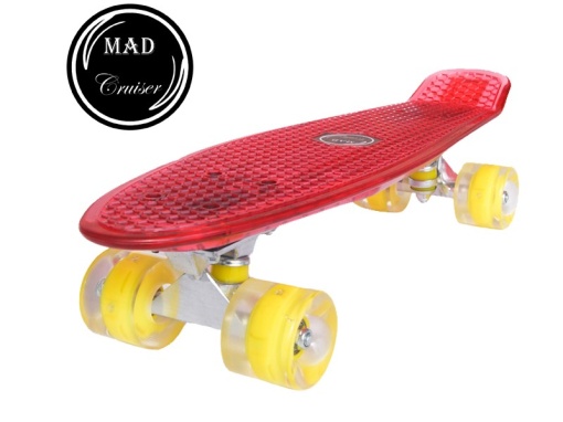 Penny board Mad Cruiser Full LED ABEC 7-rosu - Img 2