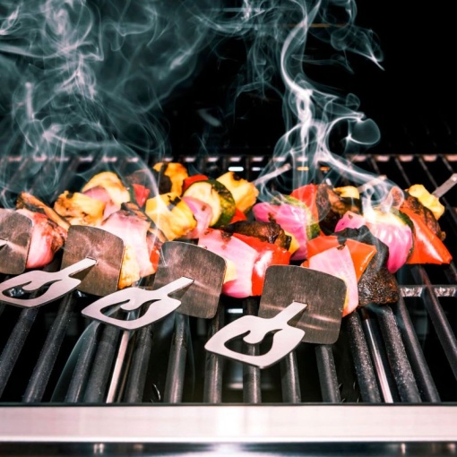 Set 4 tepuse metalice pentru gatit Kebab si frigarui la gratar Char-Broil - 140019 - Img 7