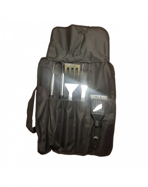 Set 4 ustensile pentru gratar cu husa textila Activa 19091 - Img 2