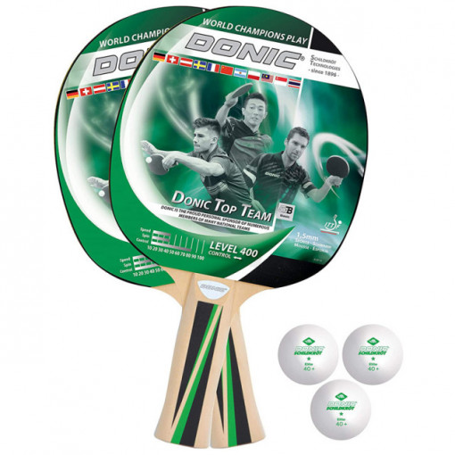 Set Premium 2 jucatori tenis de masa Donic-Schildkröt - Top Team 400 - 788495 - Img 2