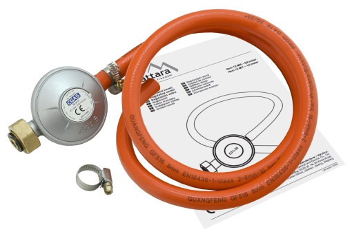 Set regulator de gaz 30mbar cu furtun 0.9m Cattara, EN16129 - TT13606 - Img 4