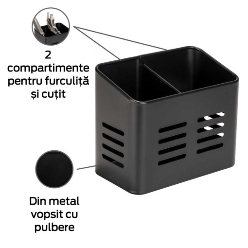Suport pentru tacamuri Baco Wenko Black Outdoor Kitchen - 55024100 - Img 5