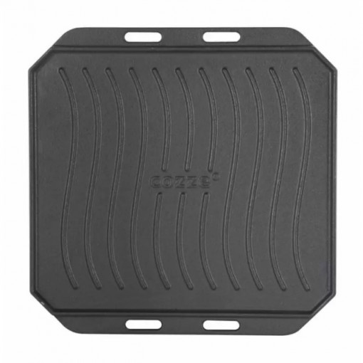 Tava reversibila din fonta cu suport din bambus pentru servire Cozze 33 x 33 cm - 90327 2