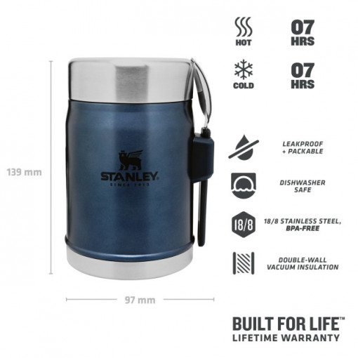 Termos mancare cu tacam Stanley The Legendary Food Jar + Spork Nightfall 0.4 l - 10-09382-006 3