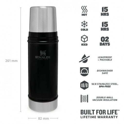 Termos The Legendary Classic Bottle XSmall Matte Black Pebble  0.47L - 10-01228-073 3