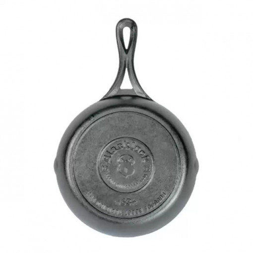 Tigaie adanca rotunda din fonta cu maner Lodge Blacklock triplu asezonata 18 cm L-BL63SK 3
