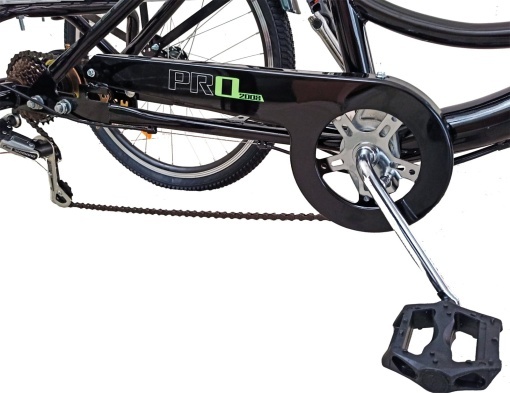 Tricicletă 24" pentru adulți BR CYCLES Pro2008-VB, cadru oțel 16", 7 viteze, frâne V-Brake/tambur, negru - Img 11