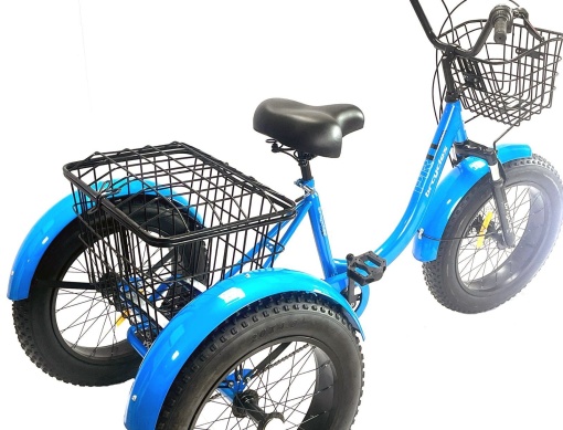 Tricicletă adulți BR Pro2025, 20", 7 viteze, frâne pe disc, cadru din oțel 15", albastru - Img 2