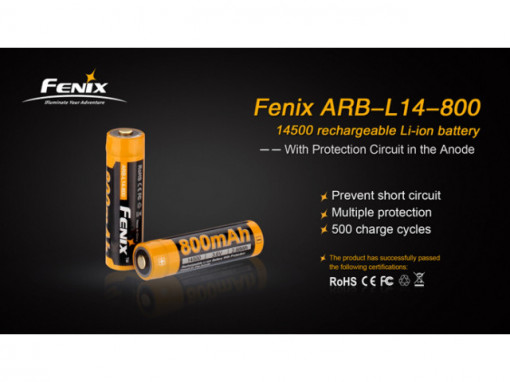 Acumulator Fenix 14500 - 800mAh - ARB-L 14-800 1