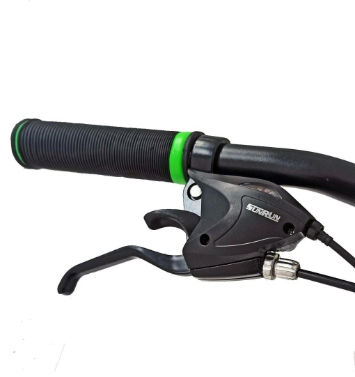 Bicicleta BR Tornado 24", 21 viteze, frane pe disc, cadru din aluminiu 13", manete secventiale, alb/rosu - Img 8
