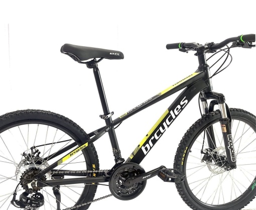 Bicicleta BR Tornado 26", 21 viteze, frane pe disc, cadru din aluminiu 13.5", manete secventiale, negru - Img 3