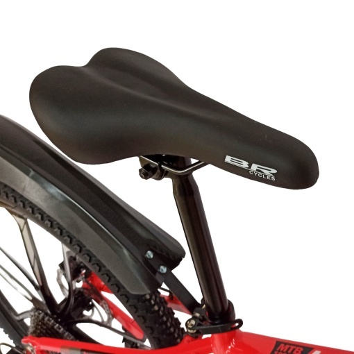 Bicicleta BR Tornado ProMG 24", jante MAGNEZIU, 21 viteze, frane pe disc, cadru din aluminiu 13", manete secventiale, rosu - Img 13