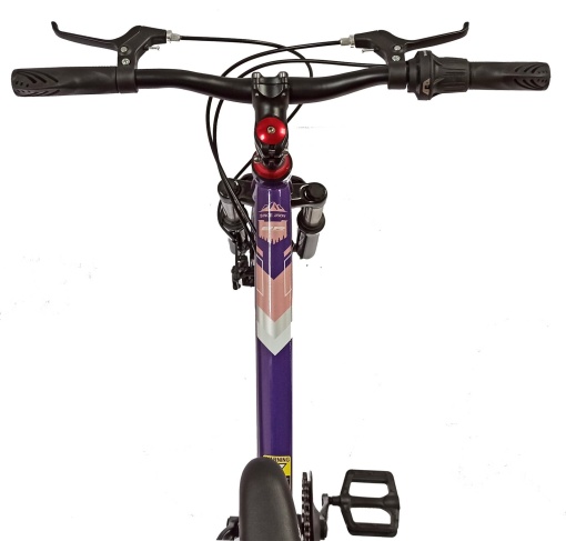 Bicicletă copii BR Inspire 20", 7 viteze, frâne pe disc, cadru oțel 12", manete Revoshift, mov, varsta 7 - 10 ani - Img 4