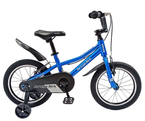 Bicicletă copii BR Neptune Kids 16", cadru oțel, albastru, varsta 4 - 6 ani