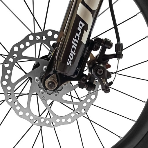 Bicicleta copii BR Tornado 20", cadru aluminiu 12", manete revoshift, frane disc, 7 viteze, albastru, varsta 7-10 ani - Img 3