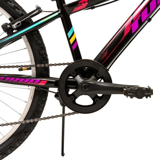 Bicicleta Copii DHS Turbo - 24 Inch, Negru-Roz - Img 5