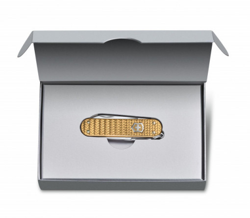 Briceag Victorinox Classic Precious Alox Brass Gold - 0.6221.408G 4