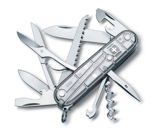 Briceag Victorinox Huntsman Silvertech, argintiu transparent - 1.3713.T7
