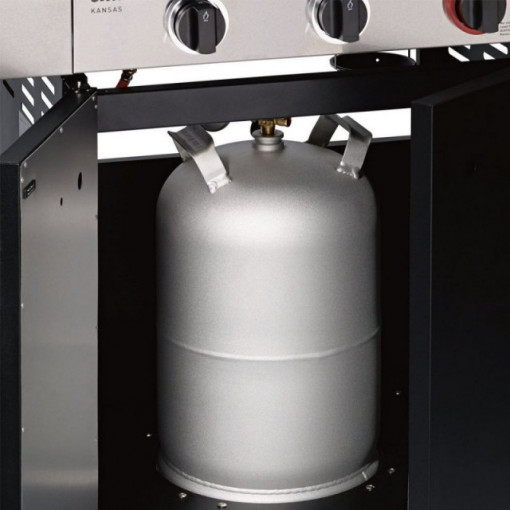 Bucatarie pe gaz, 4 arzatoare inox, arzator infrarosu, grile fonta, Enders Kansas Pro 4 SIK Profi Turbo - 8708 butelie