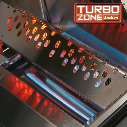 Bucatarie pe gaz, 4 arzatoare inox, arzator infrarosu, grile fonta, Enders Kansas Pro 4 SIK Profi Turbo - 8711 6