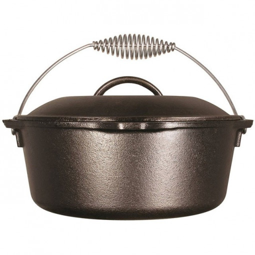 Ceaun din fonta cu capac - cuptor olandez Lodge, 25,4 cm 4,7 litri - L-8DO3 4