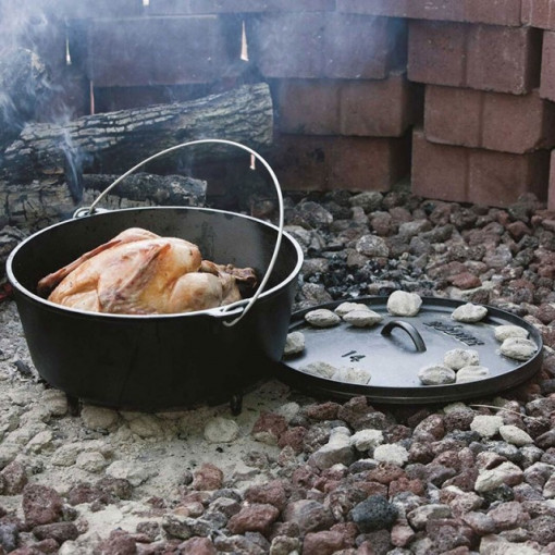 Ceaun din fonta cu capac - cuptor olandez Lodge 36 cm 9,5 litri 8