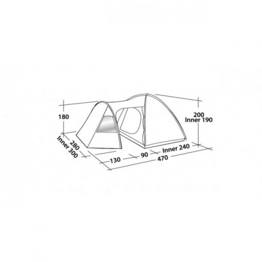 Cort de familie Easy Camp Eclipse 500, 5 persoane Rustic Green - EC120387 - Img 2