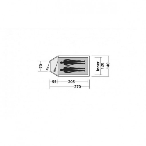 Cort de tip dom Easy Camp Quasar 200, 2 persoane Rustic Green - - Img 2