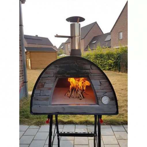 Cuptor traditional pentru pizza pe lemne Maximus Arena negru - MAXIMUSBLACKARENA 3