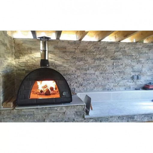 Cuptor traditional pentru pizza pe lemne Maximus negru - MAXIMUSBLACK 3
