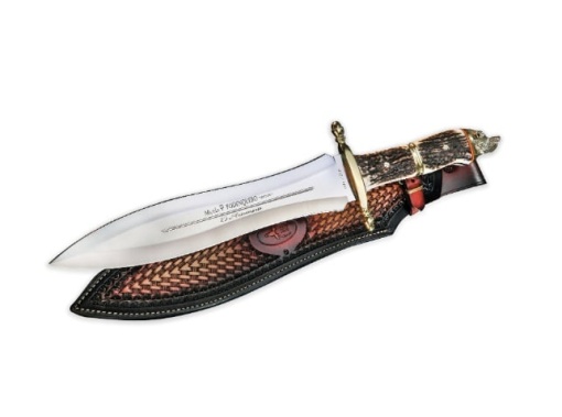 Cutit Vanatoare Muela PODENQUERO-TH,maner corn de cerb, lama 26 cm - Img 4